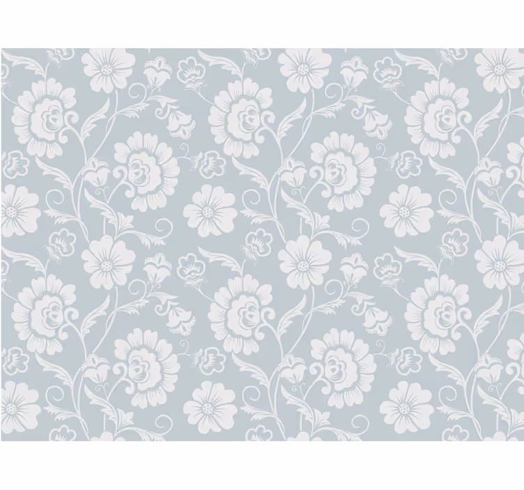 Grå rullegardin med elegant blomstermønster - TenStickers