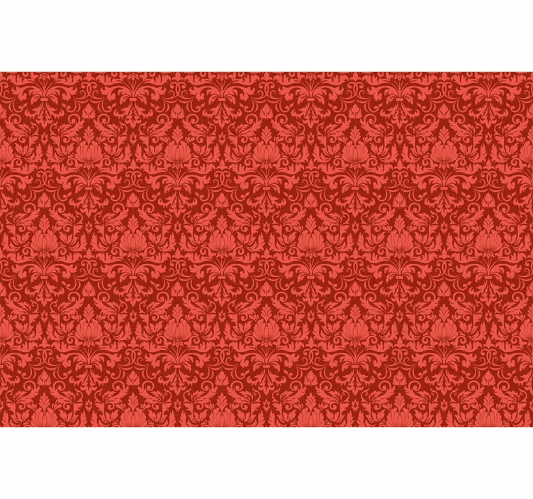 Rullegardin rød barok mønster overlay - TenStickers