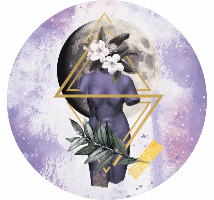 Lilla rullegardin digital collage - TenStickers