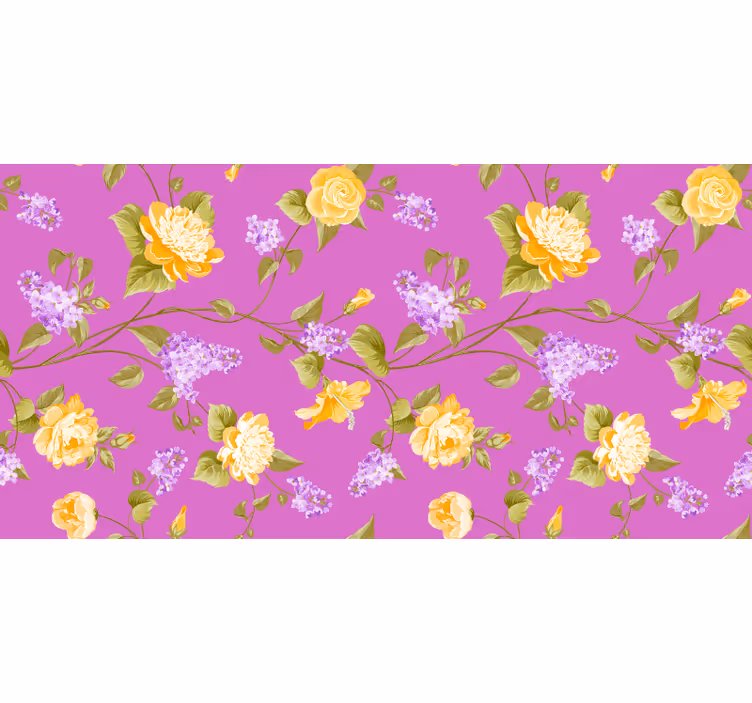 Lilla rullegardin med blomsterdesign - TenStickers