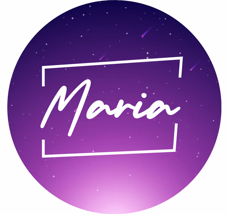Lilla rullegardin med navn i lilla galakse - TenStickers