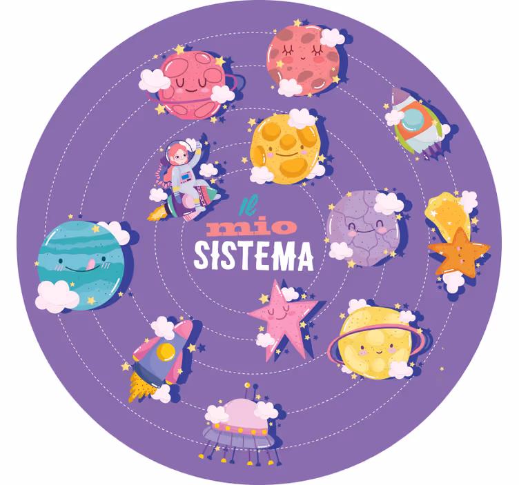 Lilla rullegardin mit system - TenStickers