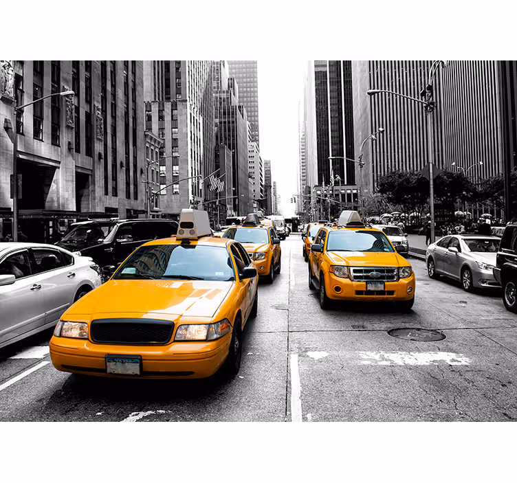 Rullegardiner til stue new york taxi - TenStickers