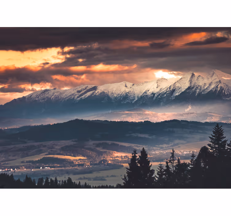 Rullegardiner til stue golden top polsk tatry - TenStickers