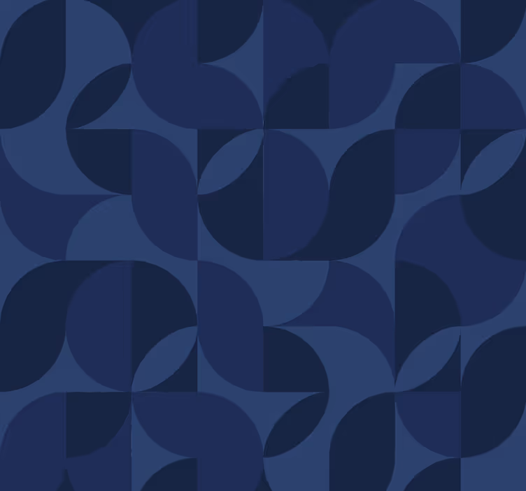 Blå rullegardin retro geometrisk - TenStickers
