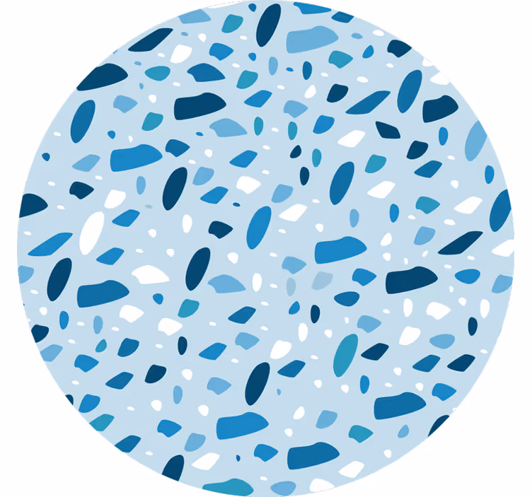 Blå rullegardin med terrazzo tekstur - TenStickers