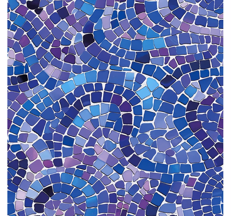 Blå rullegardin med mosaikeffekt - TenStickers