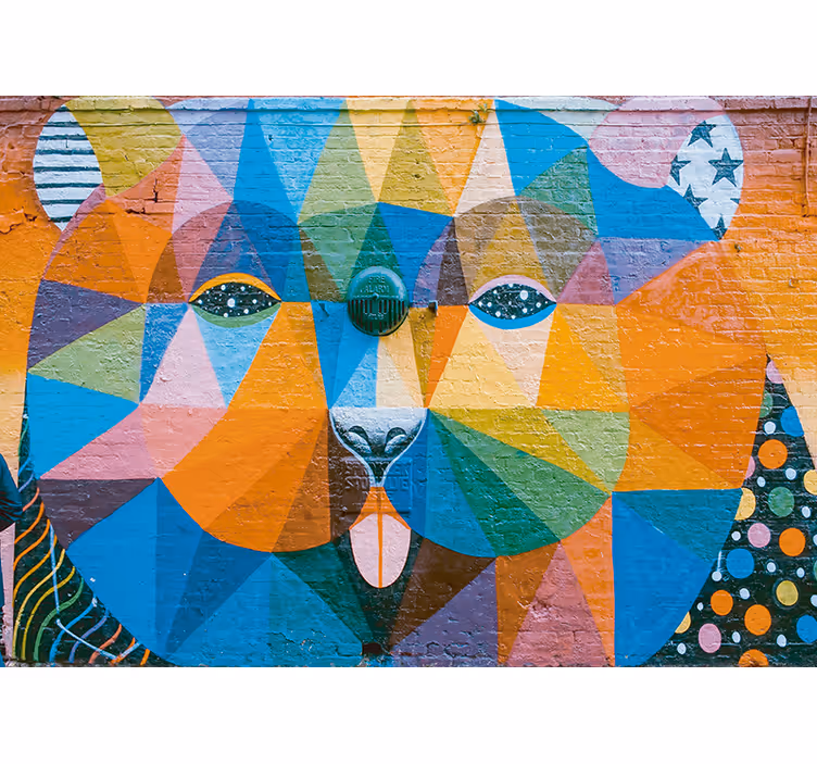Rullegardiner til stue tribal graffiti - TenStickers