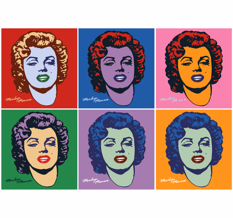 Rullegardiner til stue pop art marilyn monroe - TenStickers