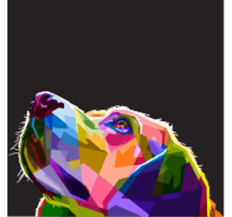 Rullegardiner til stue rainbow hund - TenStickers