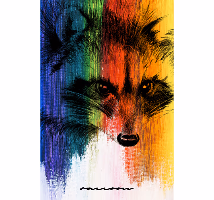 Rullegardiner til stue rainbow ræv - TenStickers