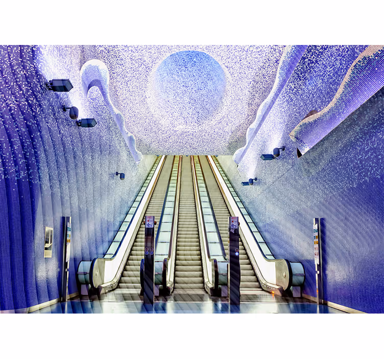 Rullegardiner til stue napoli metrostation - TenStickers