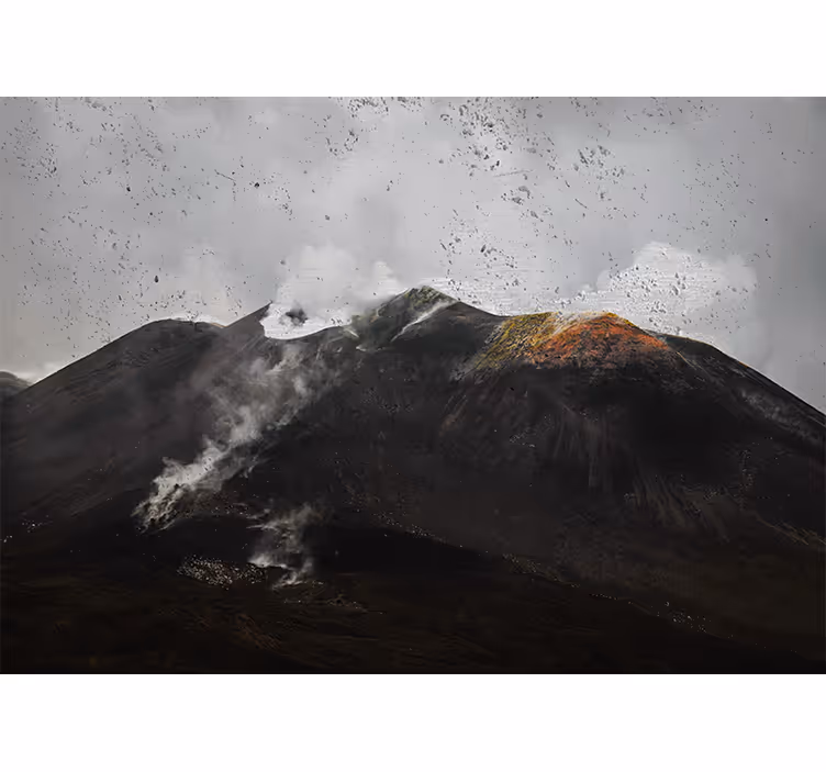 Rullegardiner til stue med tåget etna udsigt - TenStickers