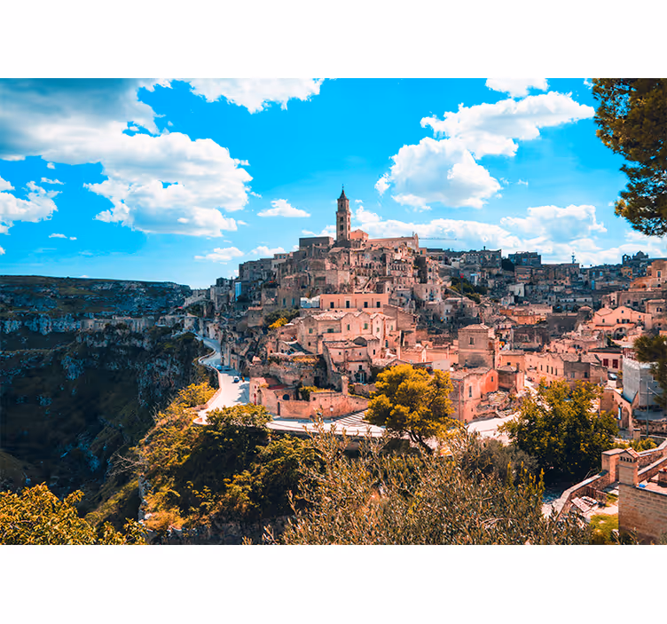 Rullegardiner til stue matera bylandskab - TenStickers