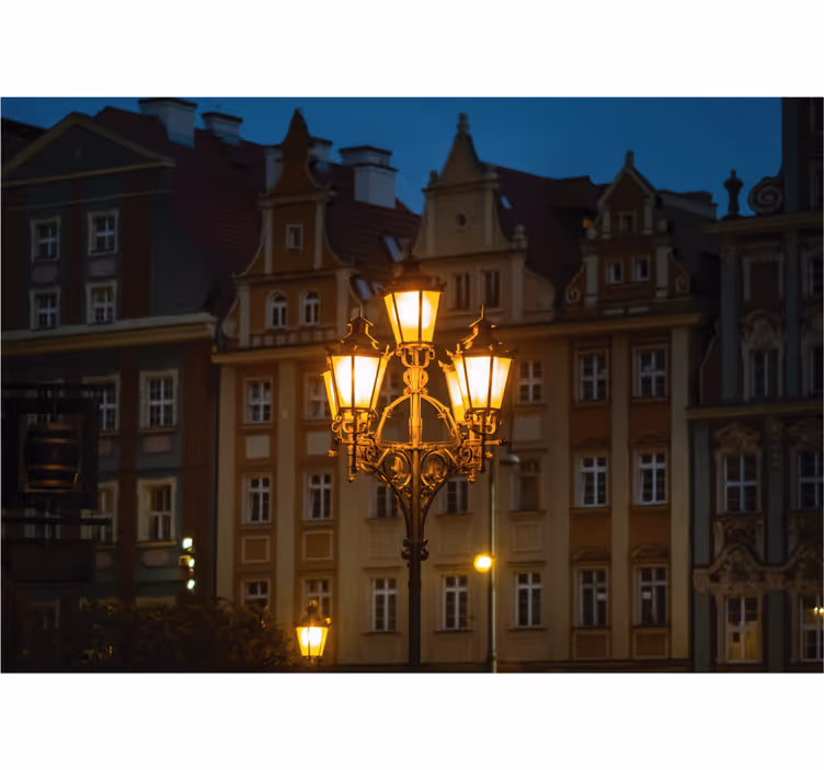 Rullegardiner til stue wrocław ved solnedgang - TenStickers