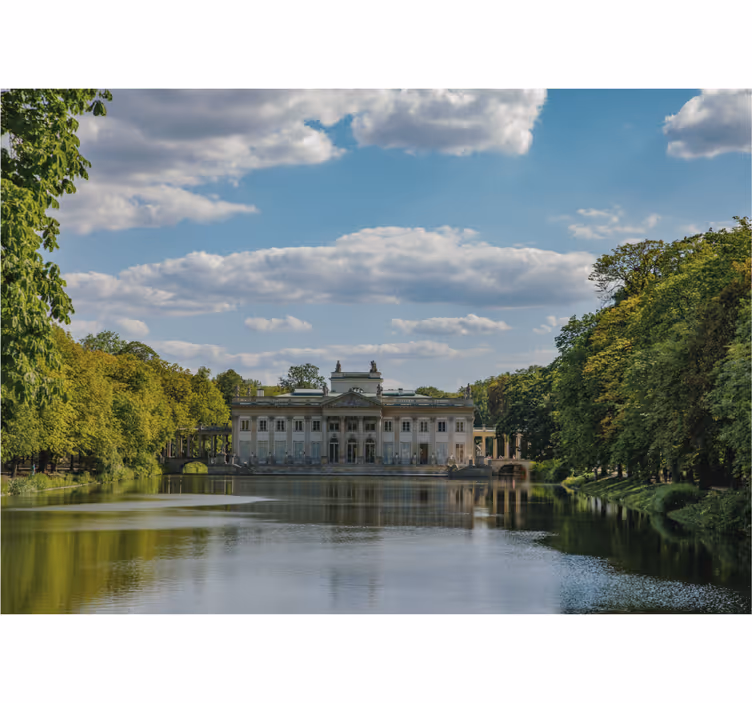Rullegardiner til stue Łazienki park i warszawa - TenStickers