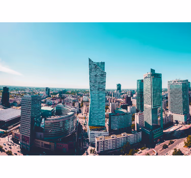 Rullegardiner til stue warszawa i dagslys - TenStickers