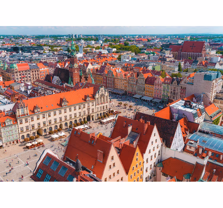 Rullegardiner til stue wrocław panorama - TenStickers