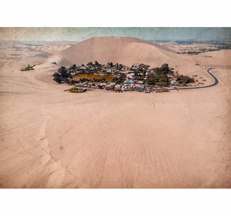 Rullegardiner til stue sandy huacachina - TenStickers