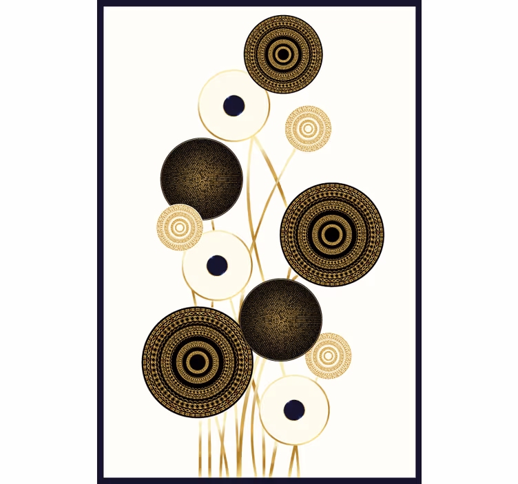 Rullegardiner til stue circles glamour dekoration - TenStickers