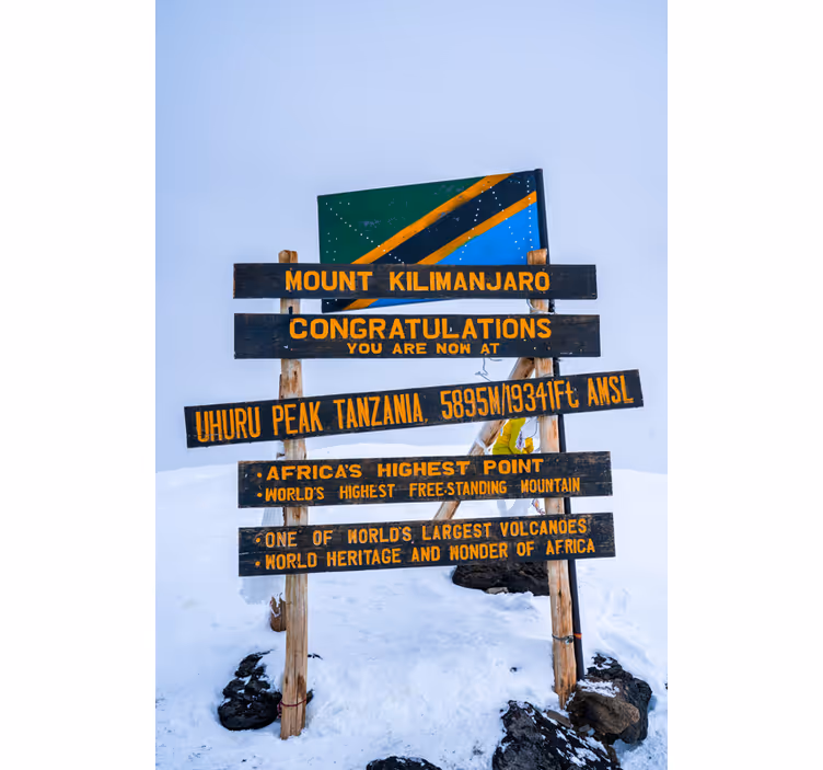 Rullegardiner til stue kilimanjaro skilt - TenStickers