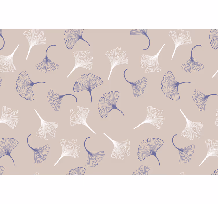 Rullegardiner til stue ginkgo blade creme - TenStickers