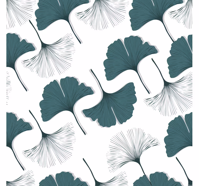 Rullegardiner til stue med ginkgo blad mønster - TenStickers