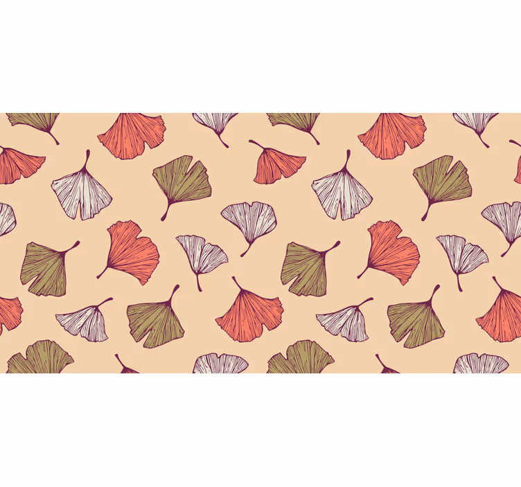 Rullegardiner til stue med farverige ginkgo blade - TenStickers