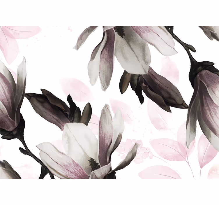 Rullegardiner til stue i glamourøst blomsterdesign - TenStickers