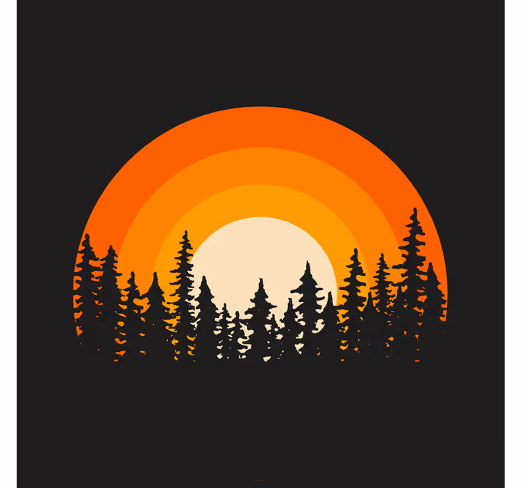 Rullegardiner til stue skovens morgengry - TenStickers