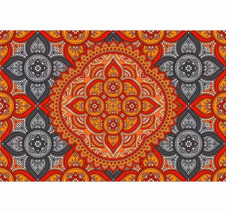 Rullegardiner til stue mandala kunst af henna - TenStickers