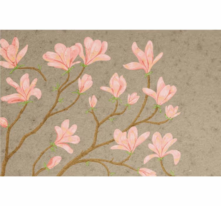 Rullegardiner til stue i vintage stil magnolia - TenStickers