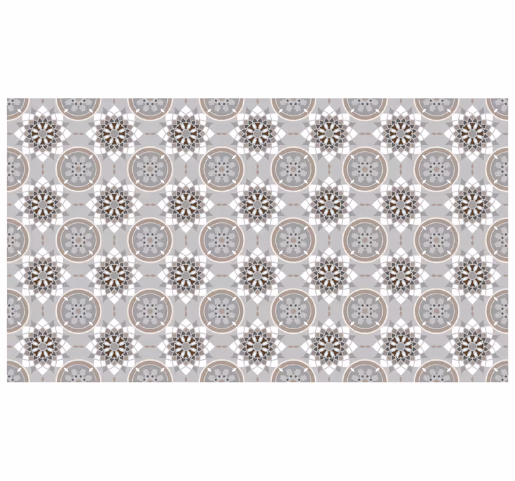 Grå rullegardin med blomstermotiv flise - TenStickers