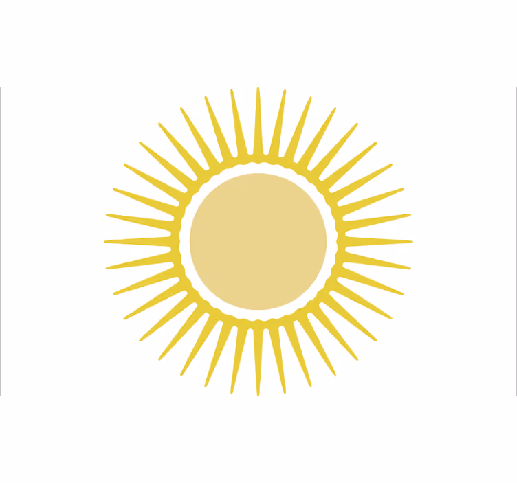 Hvid rullegardin til gule solstråler - TenStickers