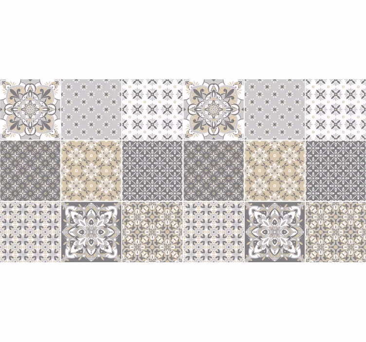 Beige rullegardin med marokkansk fliseeffekt - TenStickers