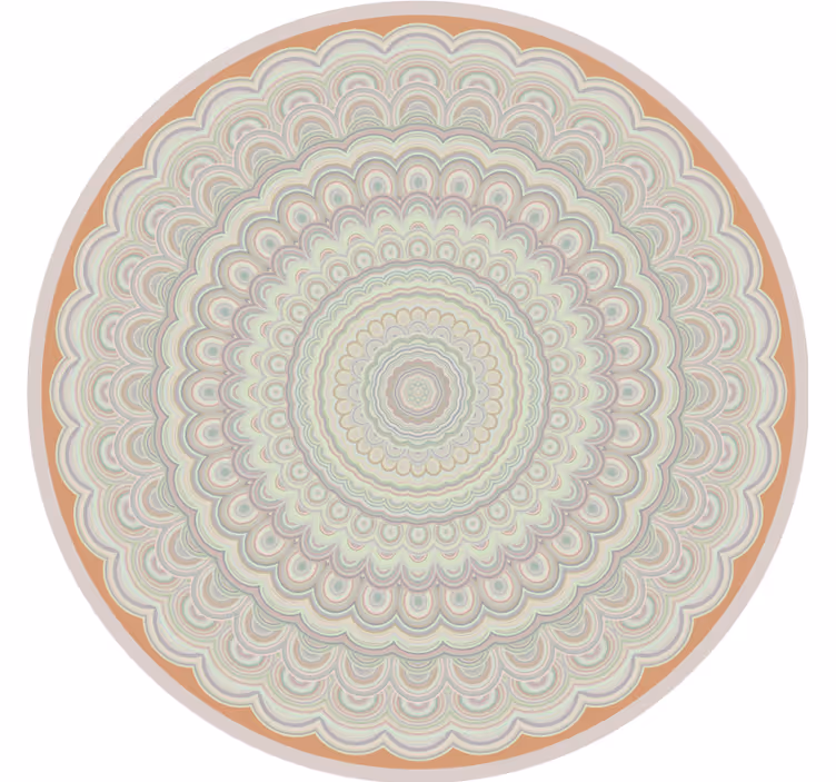 Beige rullegardin med cirkulært beige mandala - TenStickers