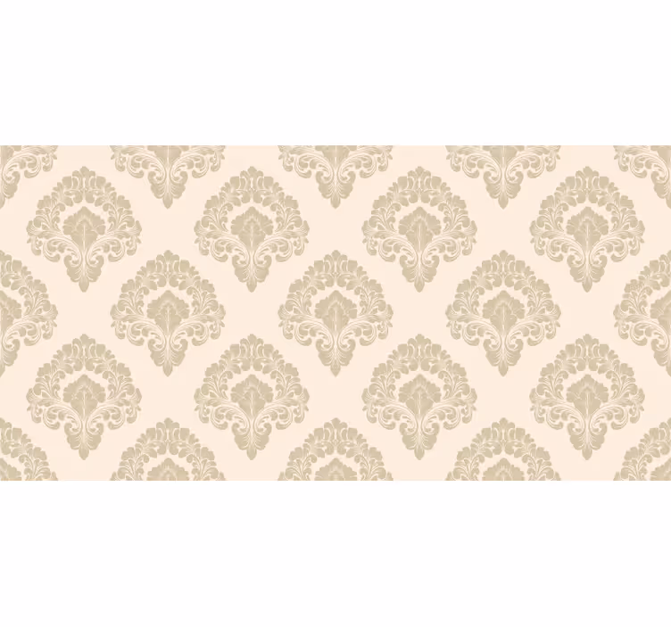 Beige rullegardin med gyldent blomstermotiv - TenStickers