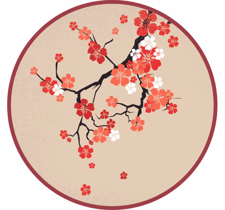 Beige rullegardin koreansk natur - TenStickers