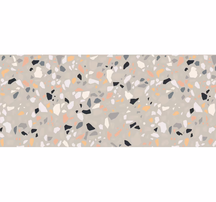 Beige rullegardin i terrazzo mønster - TenStickers