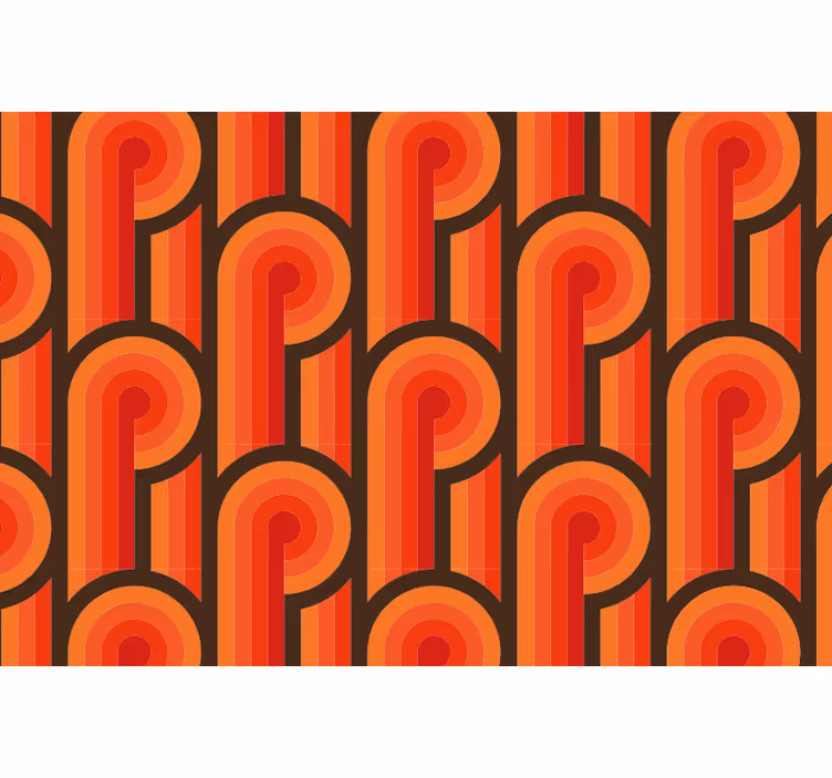 Soveværelse rullegardiner 70er orange knude - TenStickers
