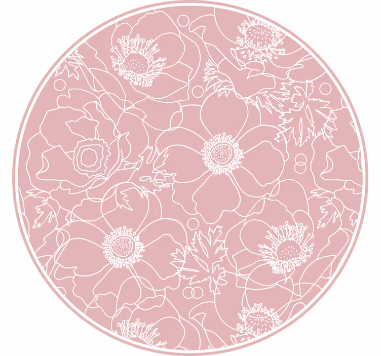 Soveværelse rullegardiner med elegant pink maleri - TenStickers