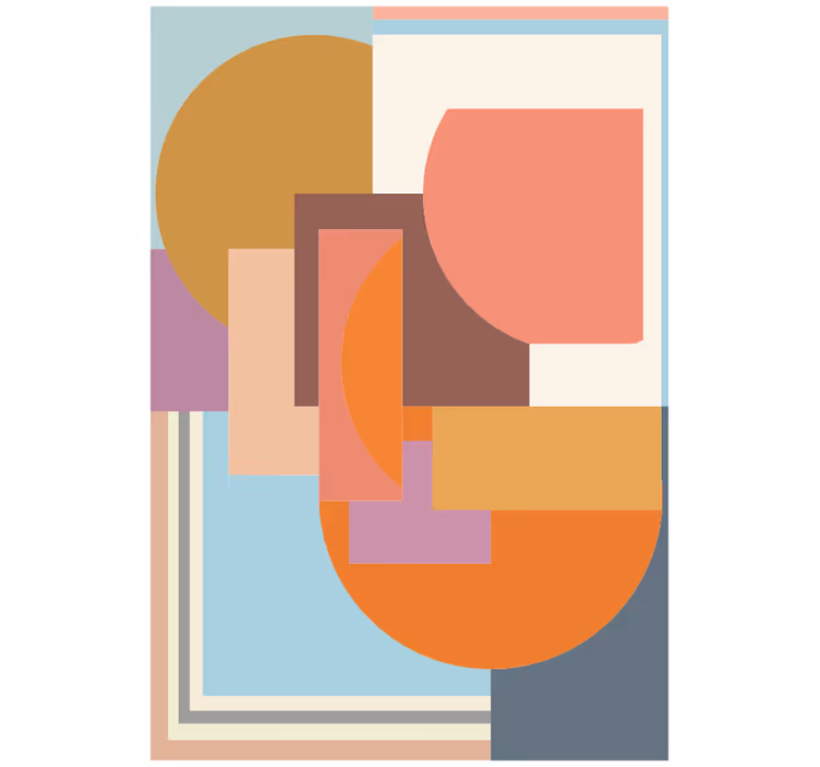 Soveværelse rullegardiner moderne geometrisk mosaik - TenStickers