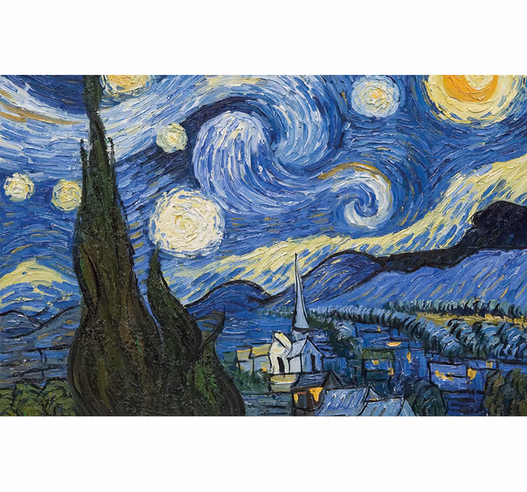 Soveværelse rullegardiner van gogh stjernespejlet - TenStickers