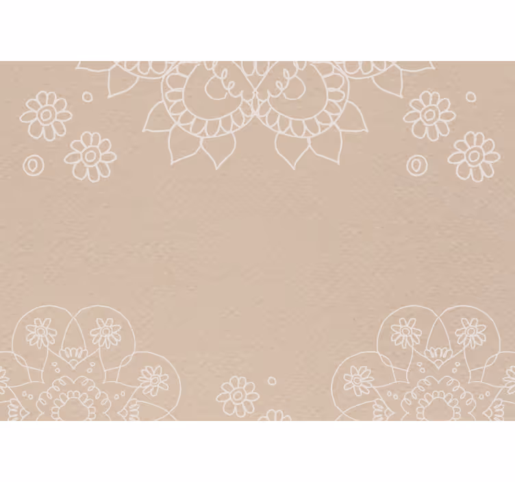 Beige rullegardin med indisk mandala mønster - TenStickers