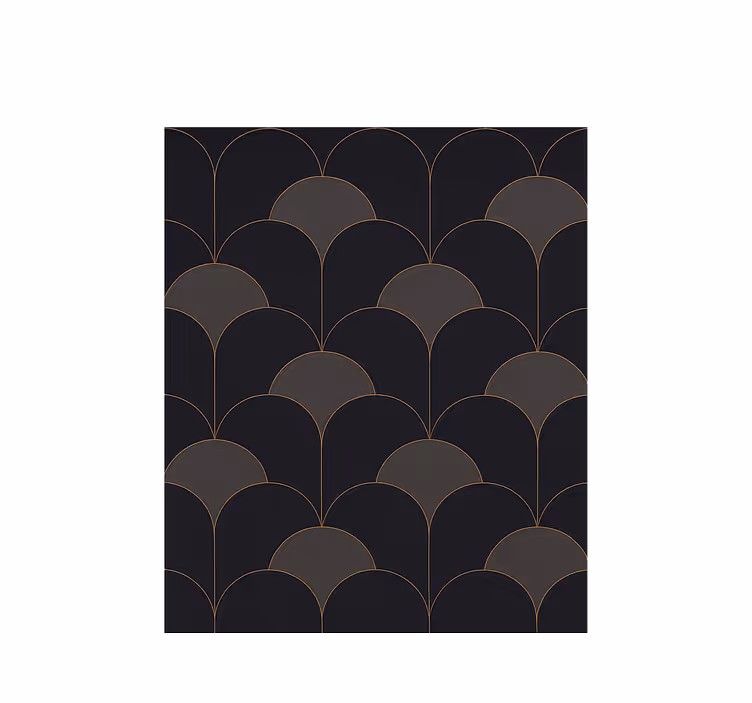 Retro rullegardin med 1920'ernes buedesign - TenStickers