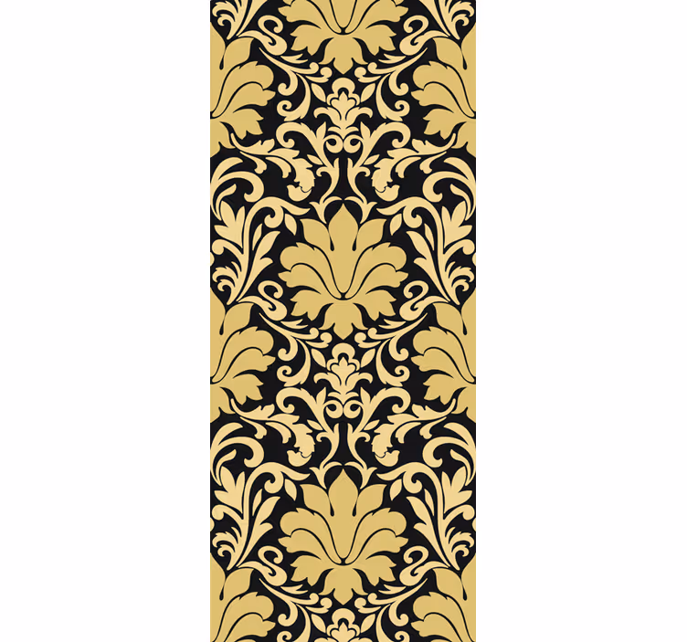 Retro rullegardin med elegant damask dekoration - TenStickers
