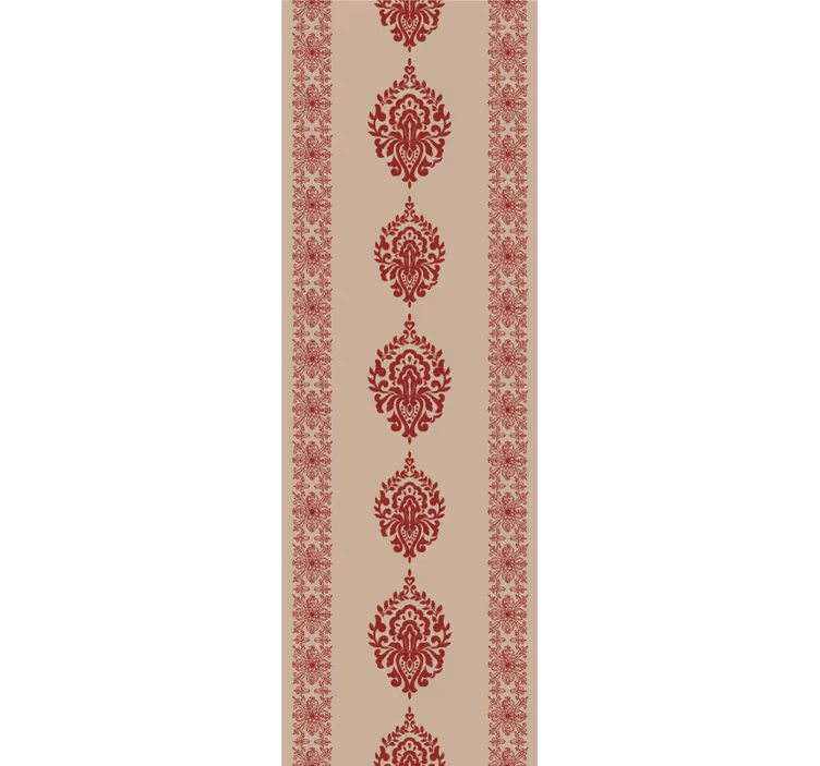Retro rullegardin i elegante røde mønstre - TenStickers