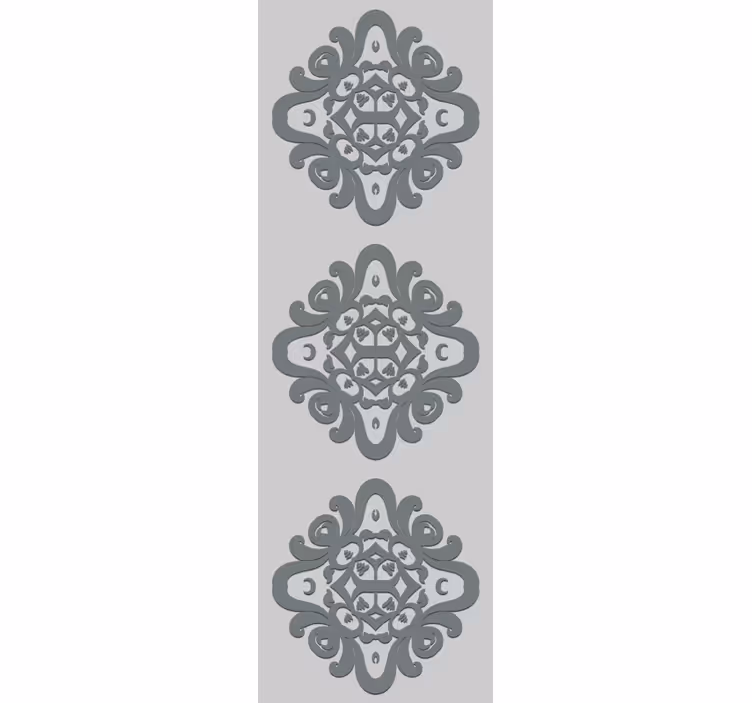 Retro rullegardin med detaljerede blomsterdesigns - TenStickers
