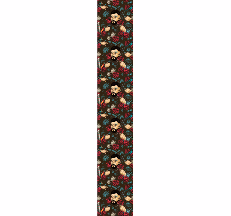 Retro rullegardin barbero vintage - TenStickers