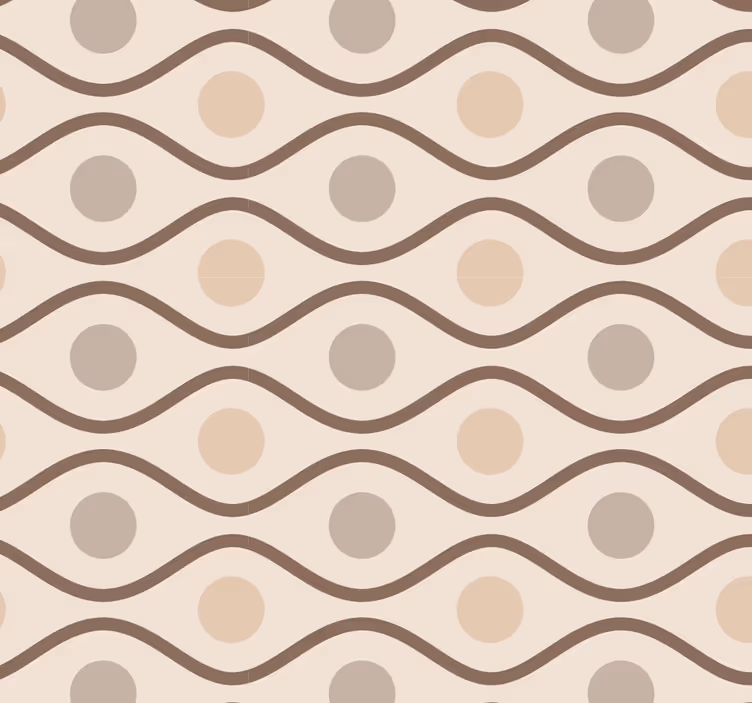 Retro rullegardin beige i 70'er stil - TenStickers